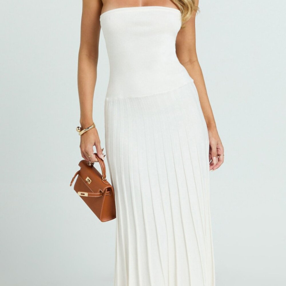 NWT SHOWPO Paris White Midi Dress